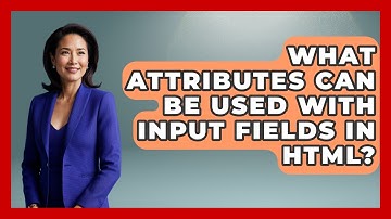 What Attributes Can Be Used With Input Fields in HTML? | Simple HTML Studio News