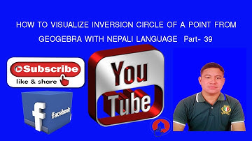 HOW TO VISUALIZE INVERSION CIRCLE OF A POINT FROM GEOGEBRA WITH NEPALI Part  39  Sundar singh bohara