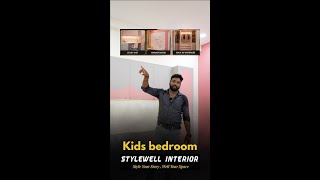 Kids Bedroom Design with Study Unit &amp; Walk-in Wardrobe | Chennai Interiors