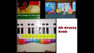Oh Krusty Krab Spongebob Squarepants Kids Electronic Keyboard Notes Tutorial