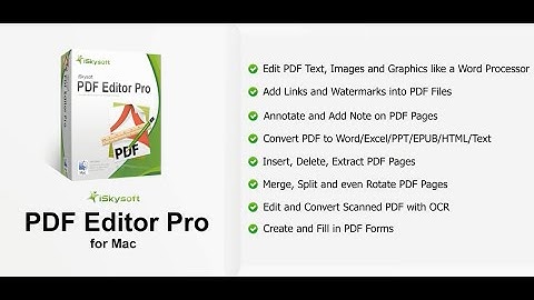 iSkysoft PDF Editor Pro for Mac - A Suite of Professional Editing Tools