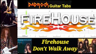 Don't Walk Away - Firehouse - Lead Guitar TABS Lesson