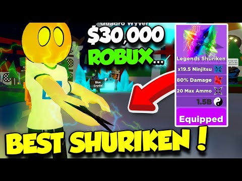 I Spent 30 000 Robux Getting The Legends Shuriken In Ninja Legends And It S So Powerful Roblox Youtube - shuriken roblox