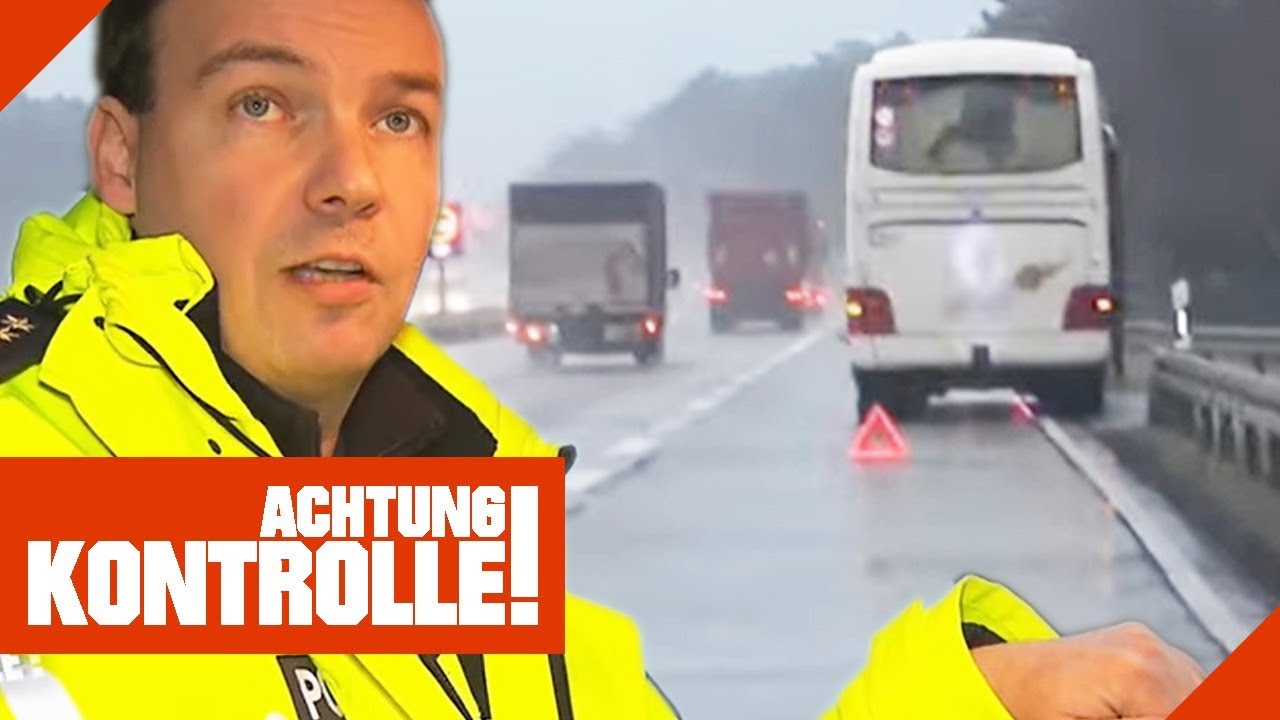 Bus auf Autobahn liegen geblieben! | Achtung Kontrolle | Kabel Eins