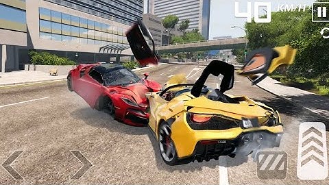 Police Car Crash & Lamborghini BMW Stunt Racing - Demolition GTA V Gameplay | Kids Car Cartoon