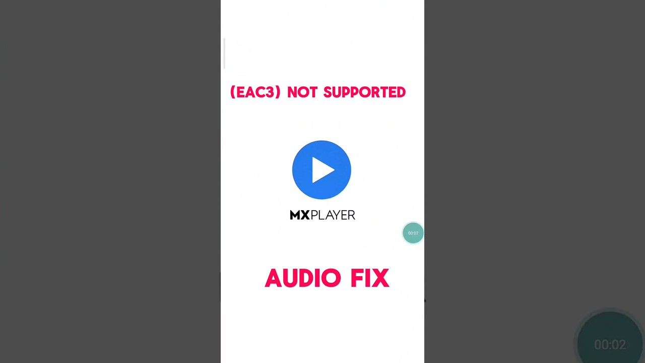 This Audio Format ( EAC3 ) Not Supported Fix | MX player No Audio Fix 