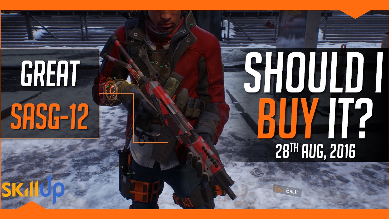 The Division | Weekly Vendor Recommendations (28th Aug) Feat. SASG-12 Shotgun and How to Mod It!