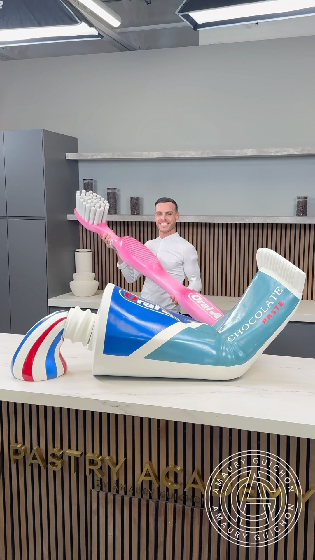 Chocolate Toothbrush and Paste! ?The perfect morning routine! #amauryguichon #chocolate