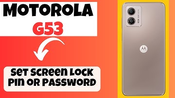 Motorola G53 How to Set Screen Lock Pin or Password || Lock screen or password settings