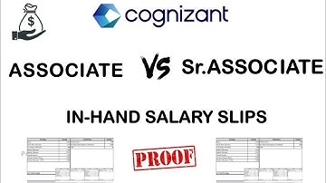 Cognizant Associate In Hand Salary| Cognizant Sr Associate In Hand Salary| Associate Vs Sr Associate
