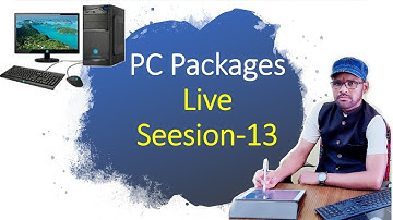 16 oct 2020-Live Session 13- PC packages (MS Word Tutorial) by Arvind