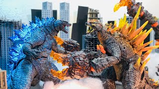 Scorpionzilla vs Legendary Godzilla an epic battle stop motion