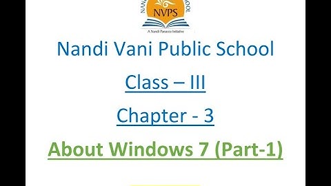 Class - 3 || Chapter - 3 || About Windows 7 (Part-1) || By- Rehan sir || Nandi Vani Public School