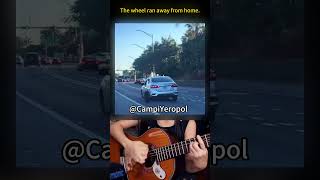 The wheel ran away from home. #funny #couple #single #viral #trending#guitar
