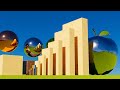 Domino simulation Huge Apple collapses