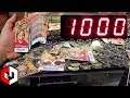 WINNING ALL THE CARDS! 1000 Play Challenge at Willy Wonka Coin Pusher Golden Ticket JACKPOT WIN!