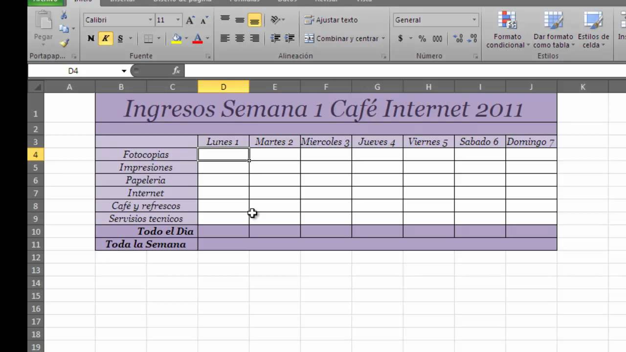 Balance Ingresos Y Gastos Excel charcot