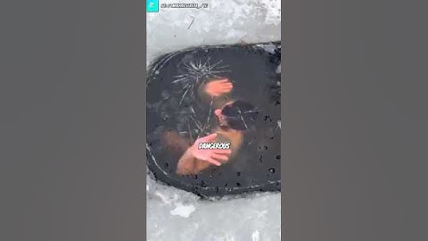 Nearly Frozen Under the Ice😱❗️