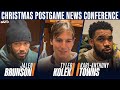 Tyler Kolek, Jalen Brunson, Karl-Anthony Towns, and Mitchell Robinson on Knicks Christmas Day win