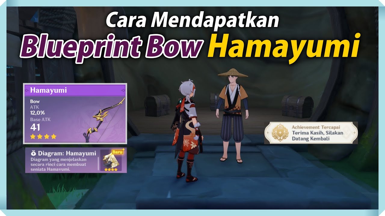 Cara Mendapatkan Blueprint Bow Inazuma Genshin Impact Indonesia Youtube