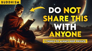 7 Things You Should Keep in Private | Buddhism | Buddhist Wisdom | Zen Teachings