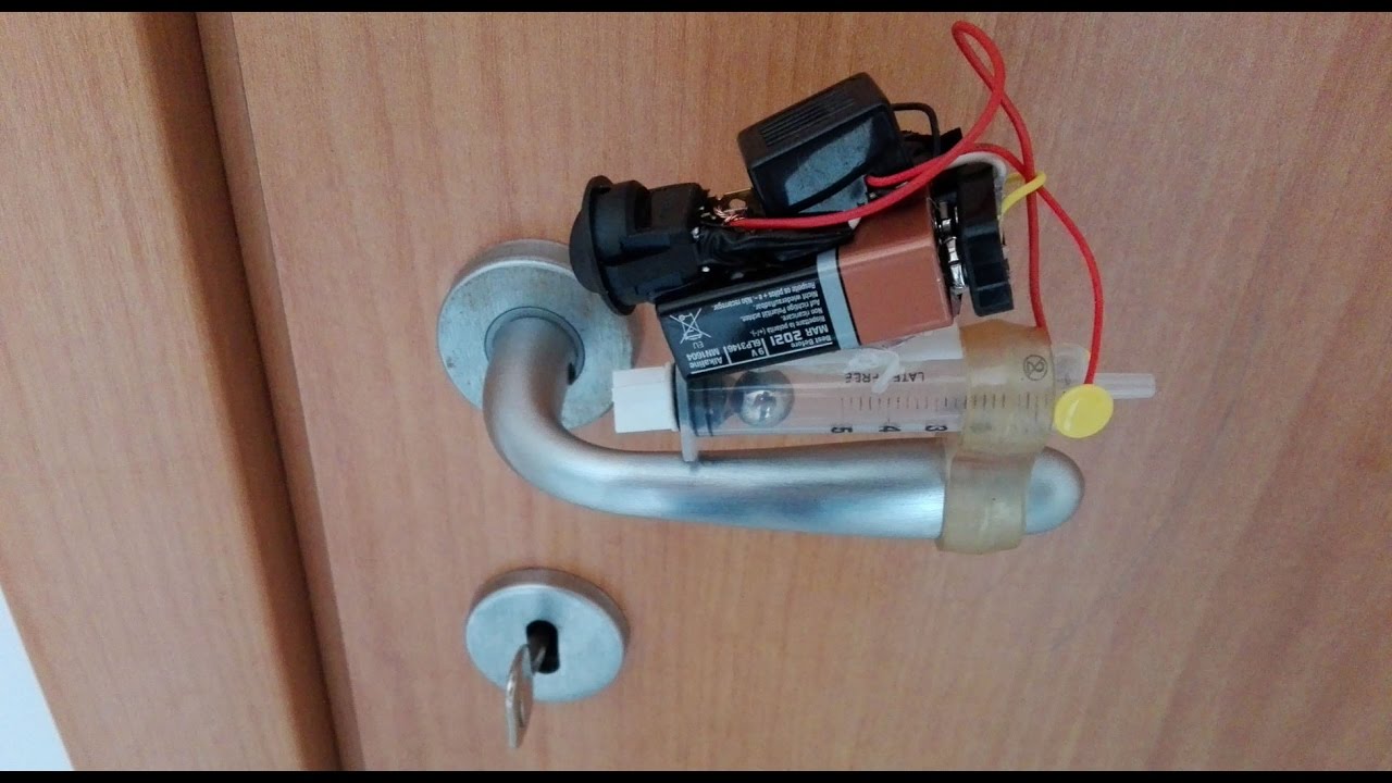 allarme porta, door allarm, diy, very easy, fai da te facile