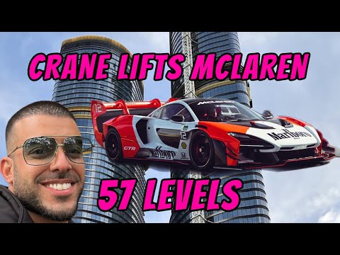 MCLAREN SENNA GTR LIFTED INTO $39M PENTHOUSE !!