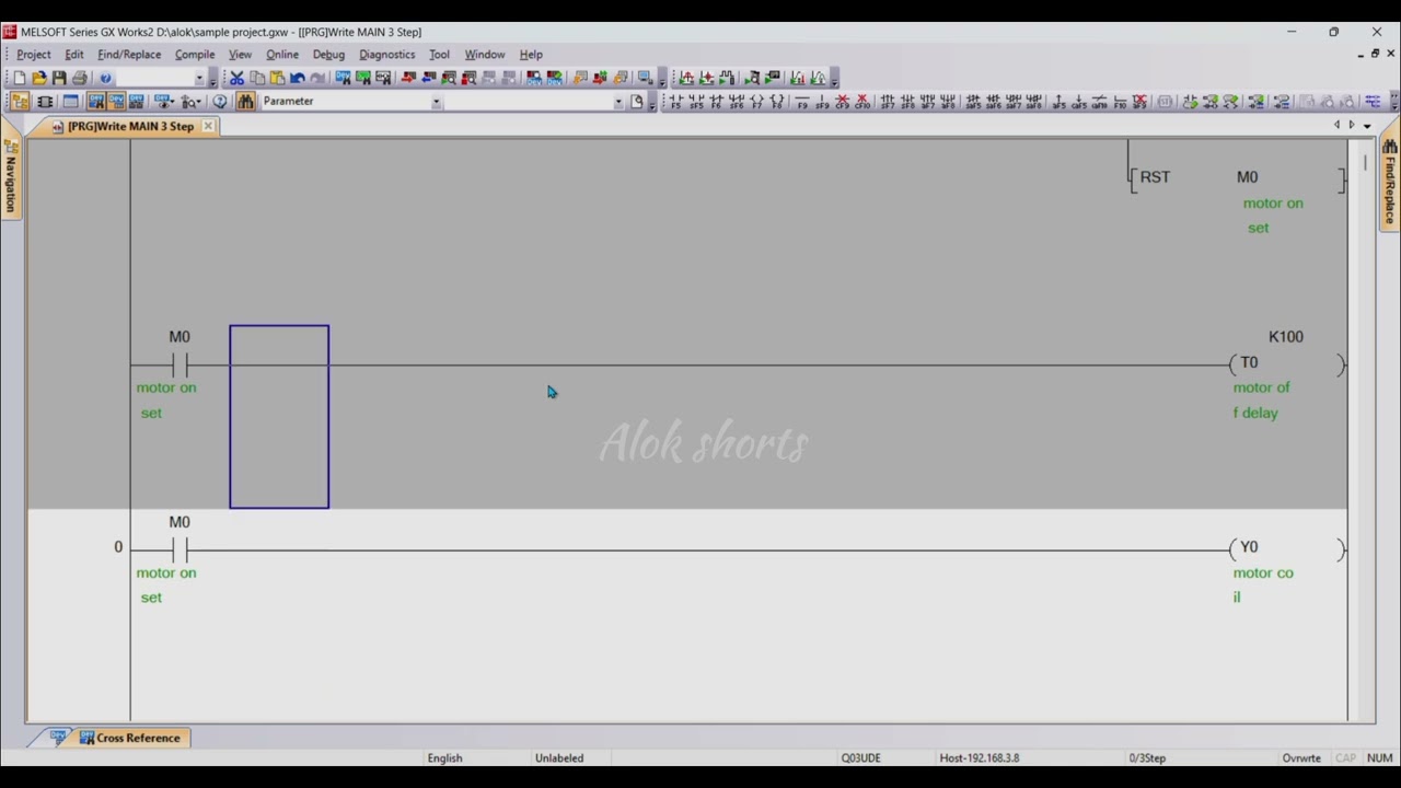 Project sample #02 //How to create a new project on Mitsubishi //GXWorks2  //Qcpu PlC Programming