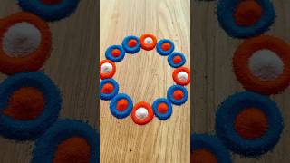 SimpleRangoli | Satisfying Rangoli |Easy Rangoli Tips and tricks |asmr#rangoli#satisfying#asmr#yarn