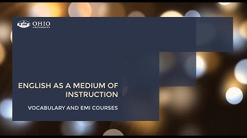 EMI Vocabulary and EMI Courses