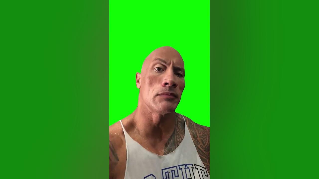 The Rock Eyebrow Raise Green Screen (Full Vertical version 4K