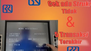 Cek Mutasi Rekening di ATM/CRM BRI