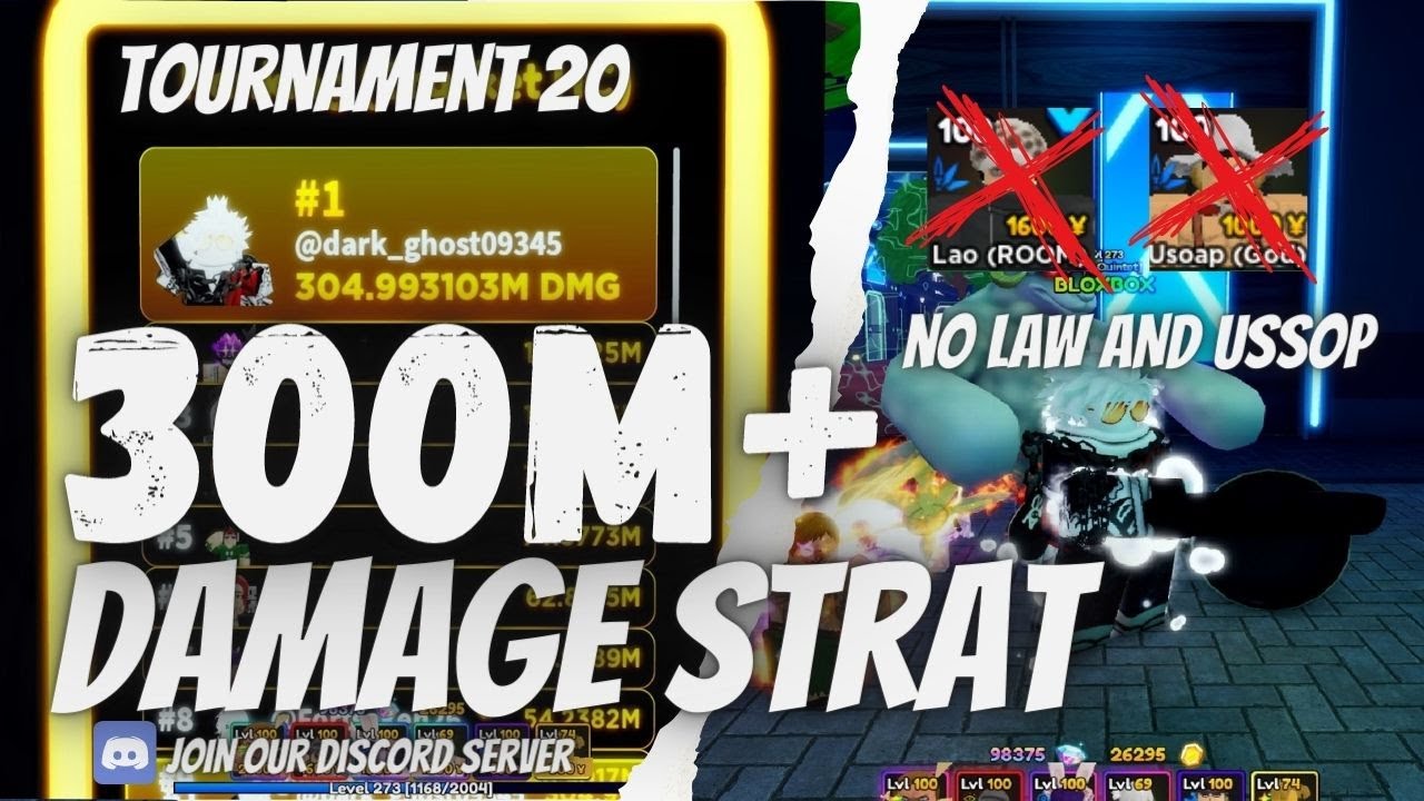300M+ DAMAGE initial strat in tournament 20 | Anime Adventures - YouTube