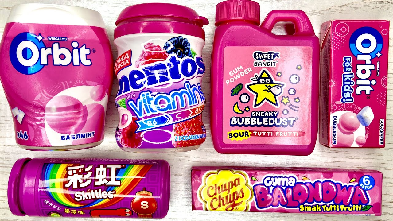 Some Lot's Of Orbit Mentos Skittles Vhupa Chups| Lollipops Unpacking | ASMR | Satisfying Video