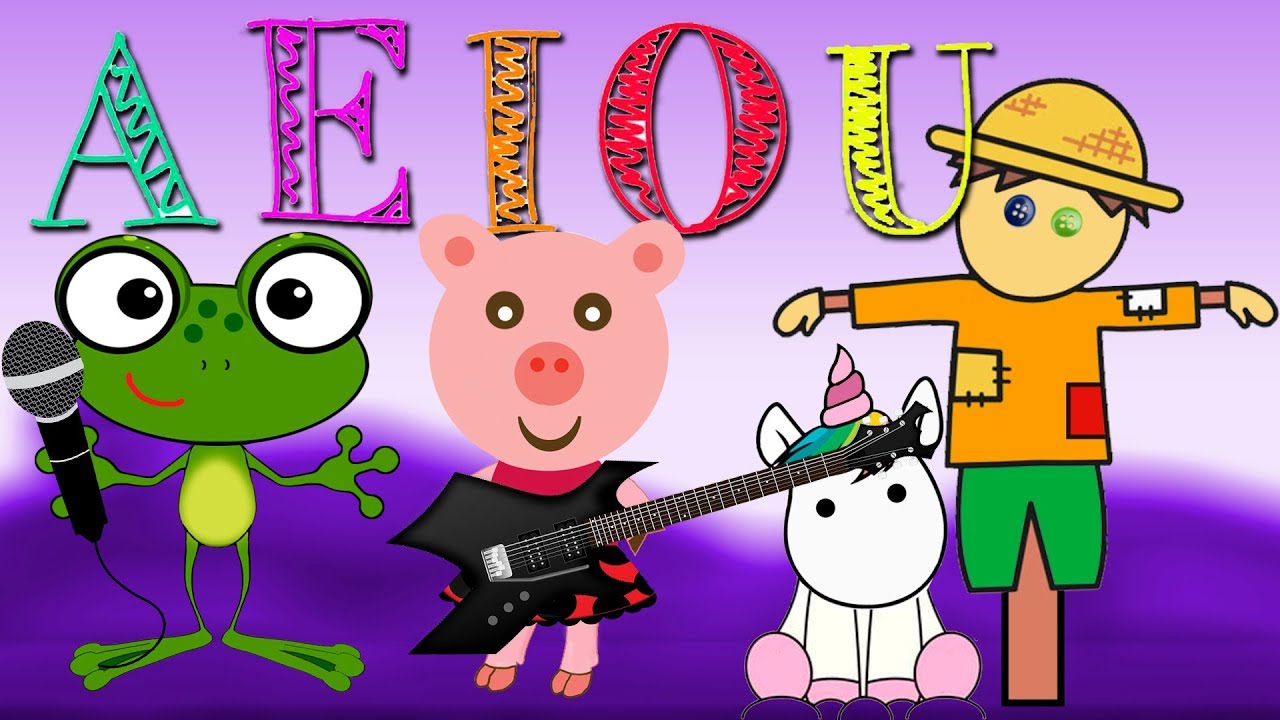 MÚSICA INFANTIL o ROCK DAS VOGAIS - CANÇÃO A E I O U (CLIPE OFICIAL ...