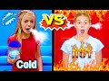 Frozen hot vs cold sisters with lizzy  savannah