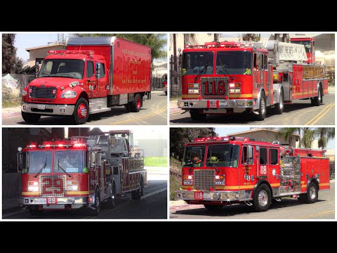 LACoFD RAC118 Task Force & Quint 29 Responding