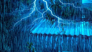 Deep Slepp Instantly with Thunderstorm Sounds | Heavy Hurricane Rain, Mighty Thunder & Howling Wind