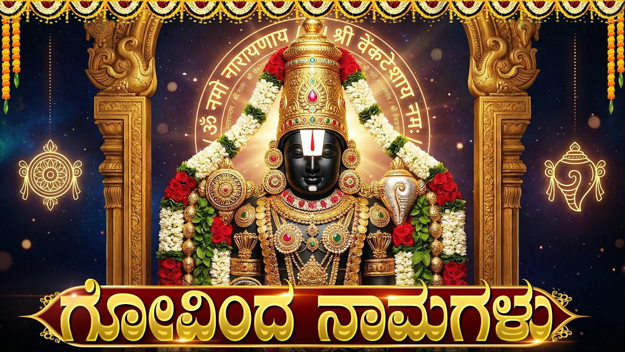 ಗೋವಿಂದ ನಾಮಗಳು | 🙏 Om Namo Venkateshya | Govinda Namagulu With Kannada Lyrics
