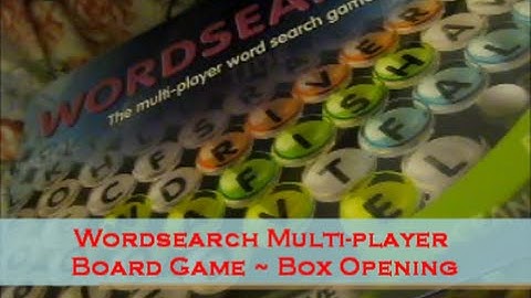 Wordsearch Multi player Board Game ~ Box Opening
