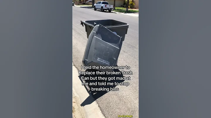 Garbage Truck Breaks Trash Can Lid 😬 #garbagetruck #trash