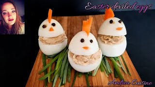 Ouă umplute de Paște în formă de cocoş 🐔| Easter deviled eggs in shape of a rooster🐔|