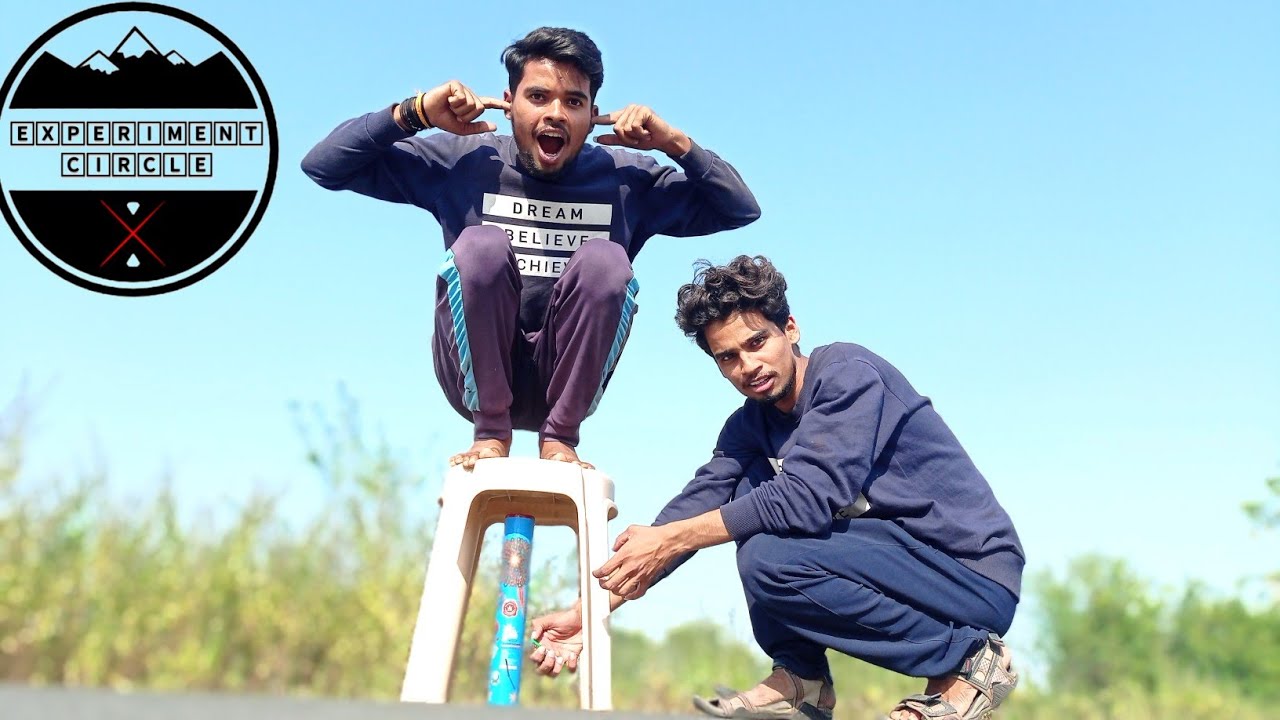 Sky shot Vs STOOL || Skyshot ने स्टूल को करवाई अंतरिक्ष की सैर || Experiment Circle ||