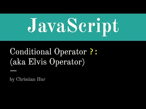 JavaScript - Conditional Operator/Expression or Ternary Operator ( ? : )