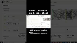I Built a Neural Network Inside Google Sheets (Teaser) #shorts #googleappsscript