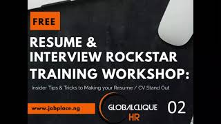 CV / Resume Workshop - Module 2