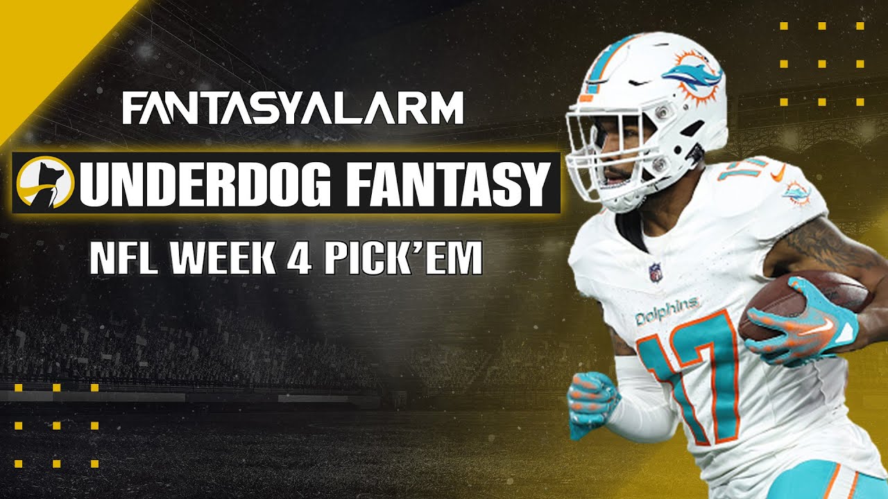 Underdog Fantasy NFL Pick'Em Week 4, Underdog Fantasy Top Picks