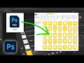 Как сохранить иконки из PSD файла в фотошопе