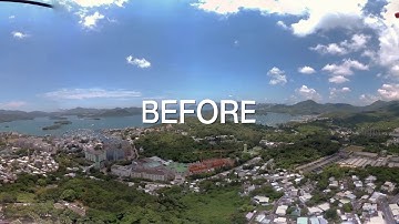Stabilization (before/after) for 360 video