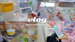 VLOG/早起きして好きに没頭する一人暮らし🎠LOFT文具購入品と夜に作る温活スープ🗒コラージュ,推し活デコ✎ܚmy life with anime manga📘